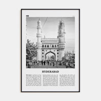 Hyderabad Poster None / 8x12 in Nbourhood Travel B&W Poster