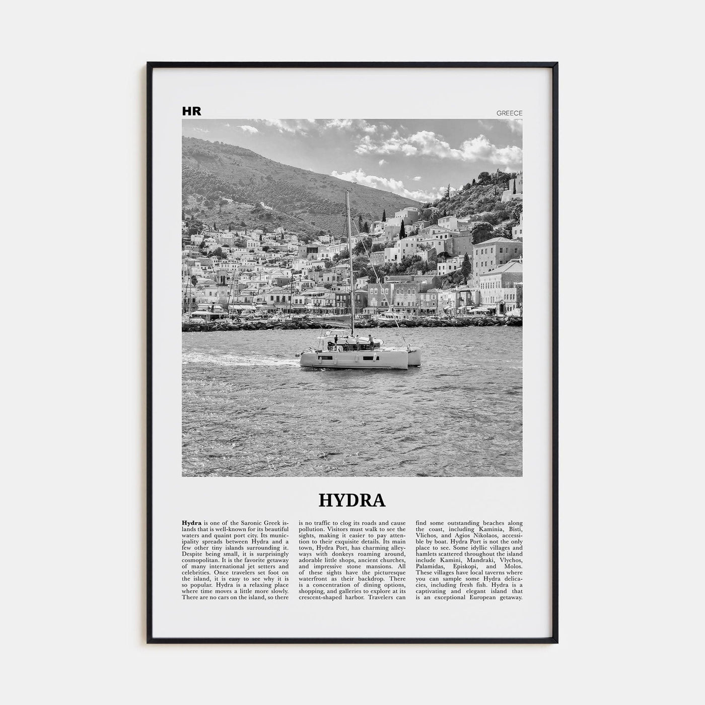 Hydra Poster None / 8x12 in Nbourhood Travel B&W Poster