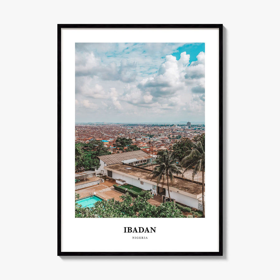 Ibadan Classic Poster, framed poster mockup