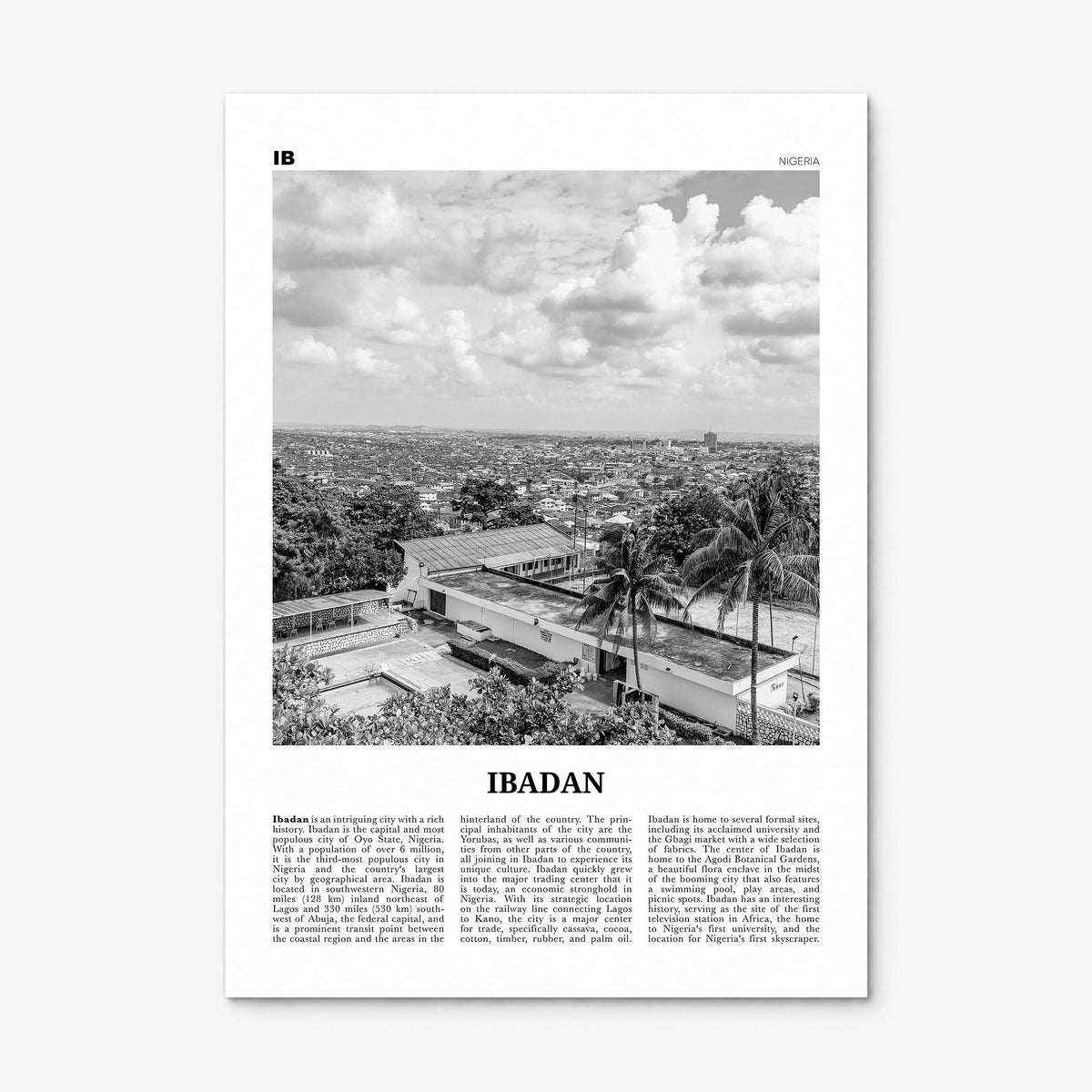 Ibadan Newspaper Poster, print only (unframed)