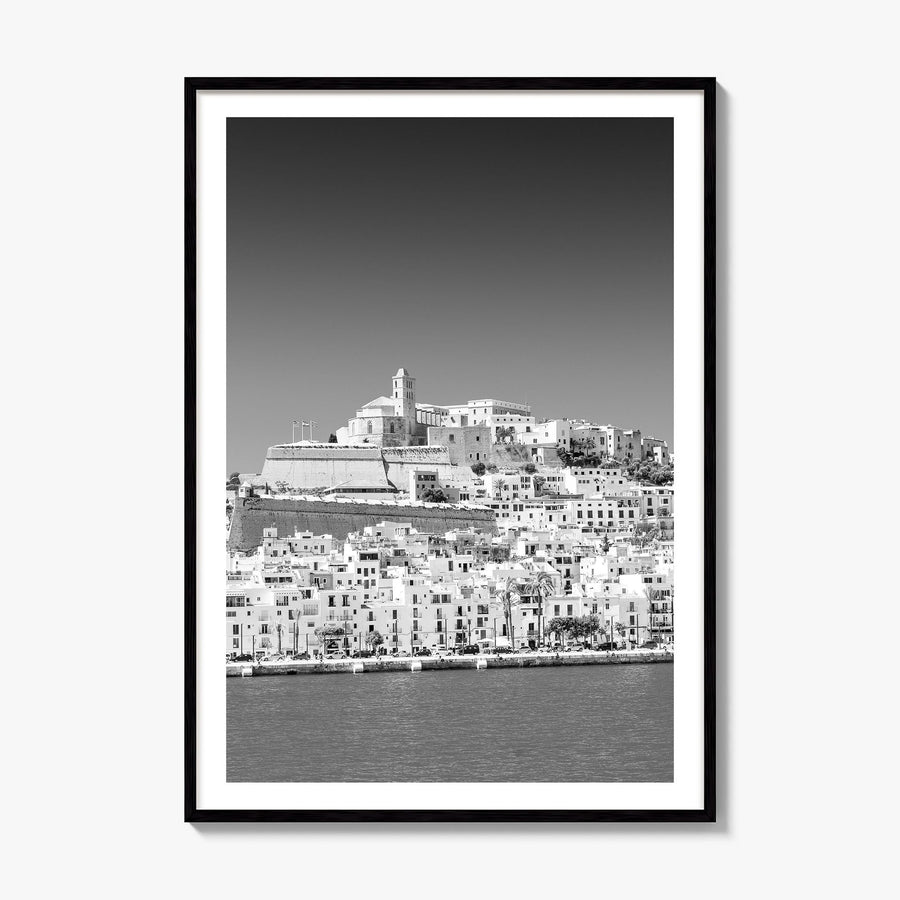 Ibiza Photo Poster, framed poster mockup, white border