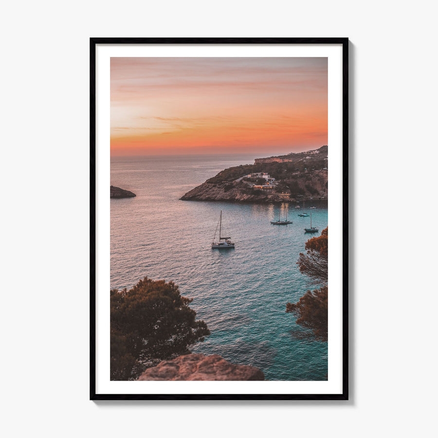 Ibiza Photo Poster, framed poster mockup, white border