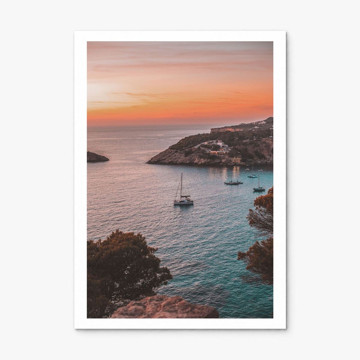 Ibiza Photo Poster, print only (unframed), white border