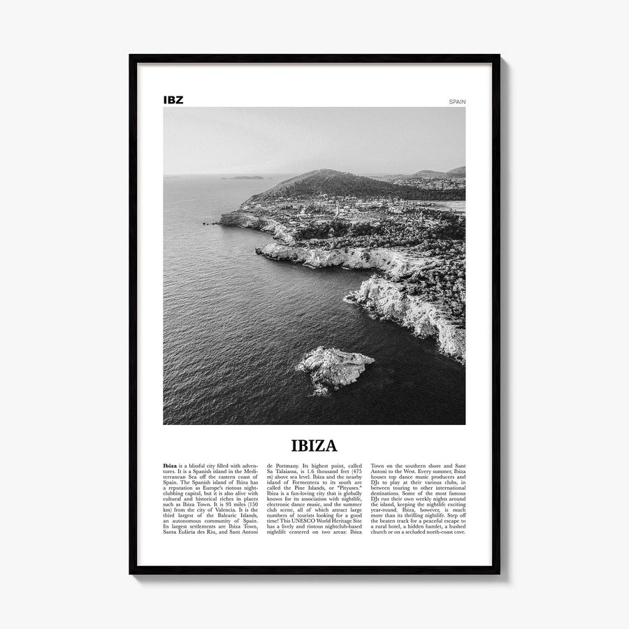 Ibiza Newspaper Poster, framed poster mockup