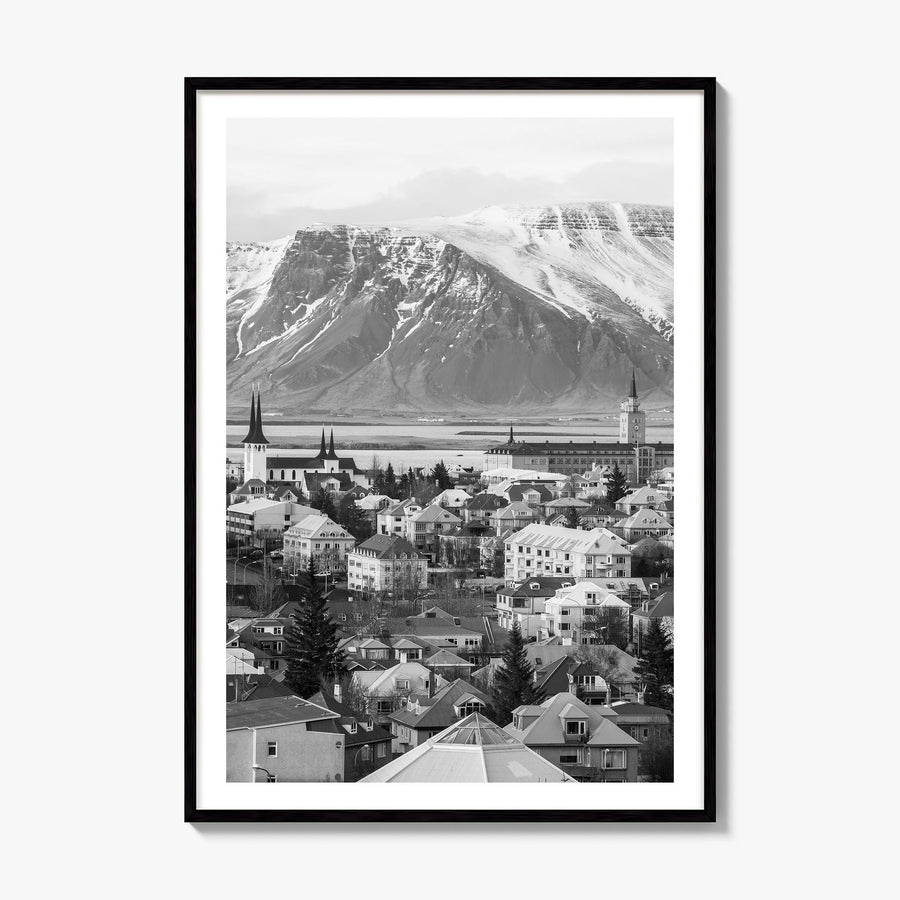 Iceland Photo Poster, framed poster mockup, white border