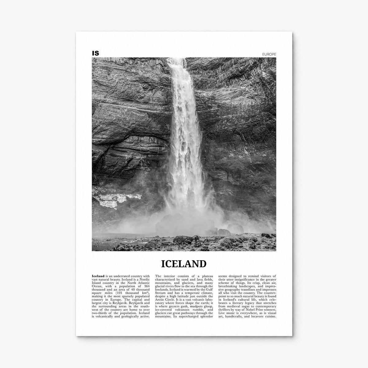 Iceland Newspaper No 1 Poster, print only (unframed)