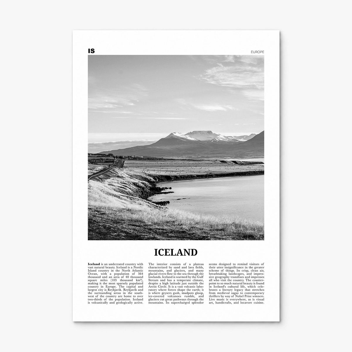 Iceland Newspaper No 2 Poster, print only (unframed)