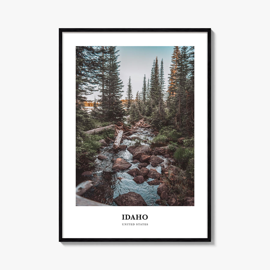Idaho no. 1 colorful classic poster of United States – vertical wall art, unframed print shown in interior mockup