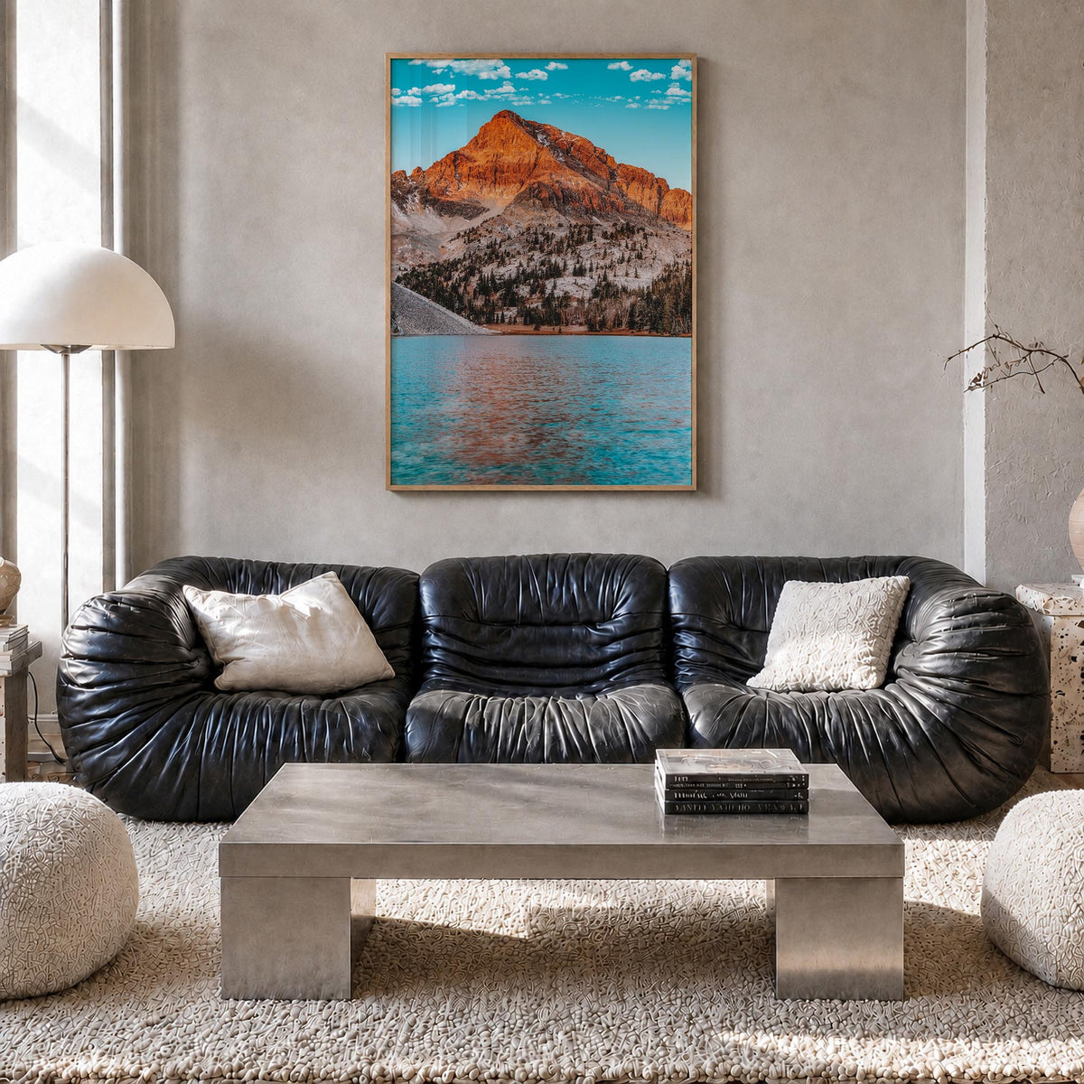 Idaho no. 1 colorful photo poster of United States – vertical wall art in natural wood frame, hanging on wall