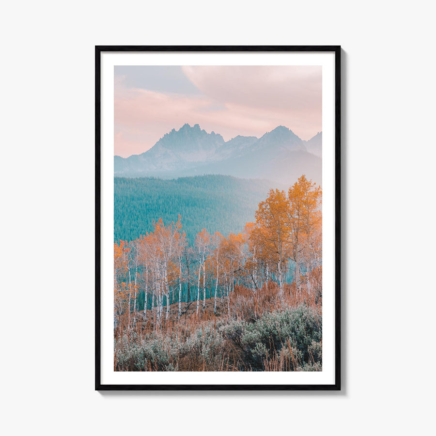 Idaho no. 3 colorful photo poster of United States – vertical wall art, unframed print shown in interior mockup