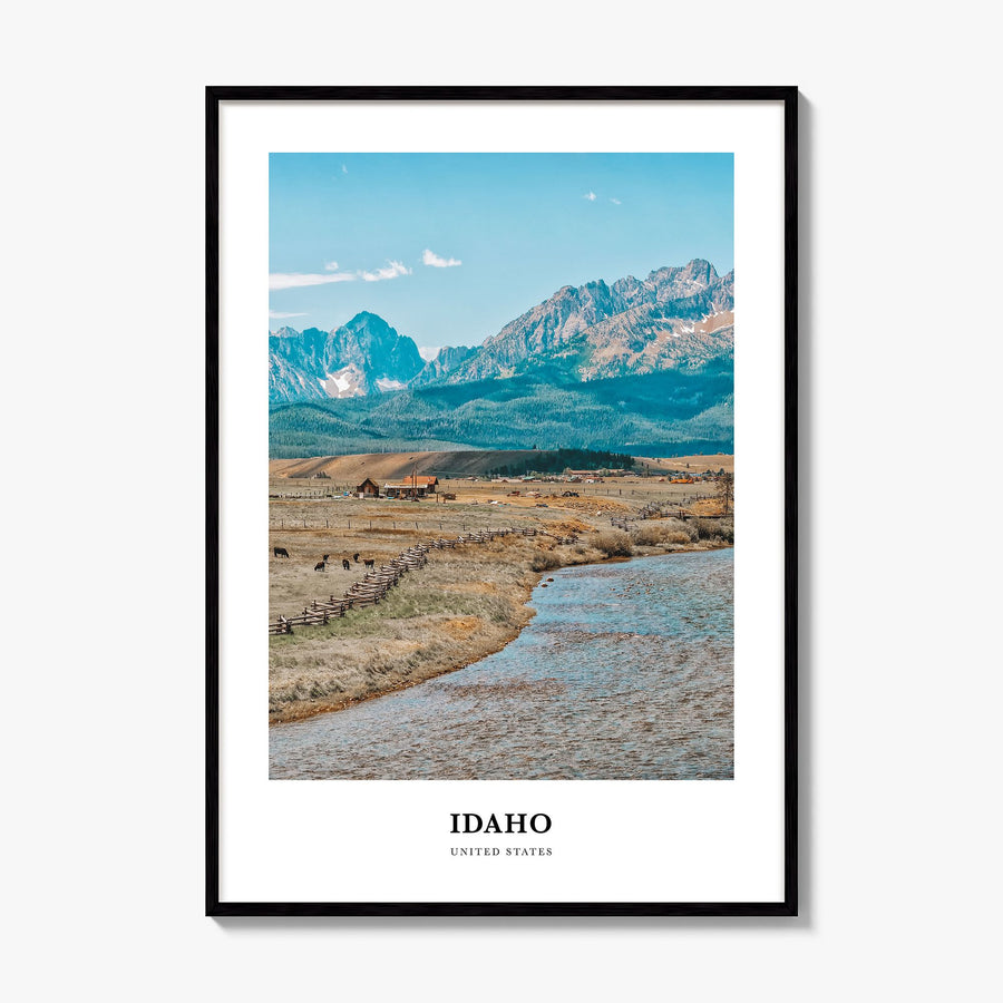 Idaho Classic No 2 Poster, framed poster mockup