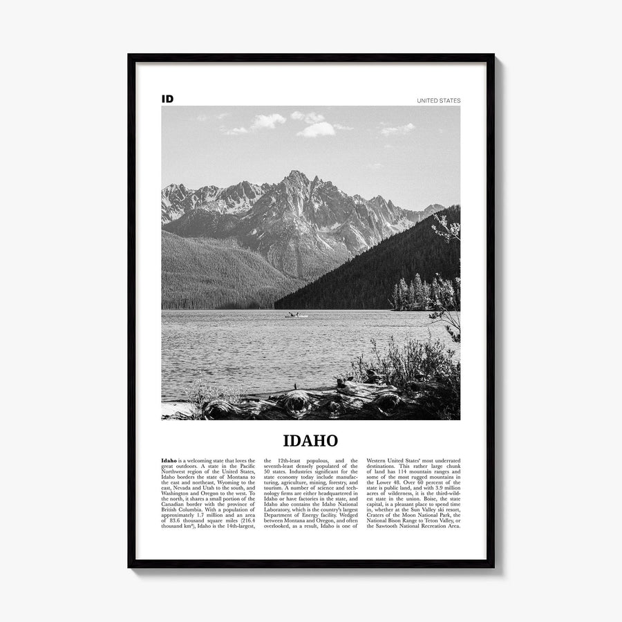 Idaho Newspaper No 1 Poster, framed poster mockup