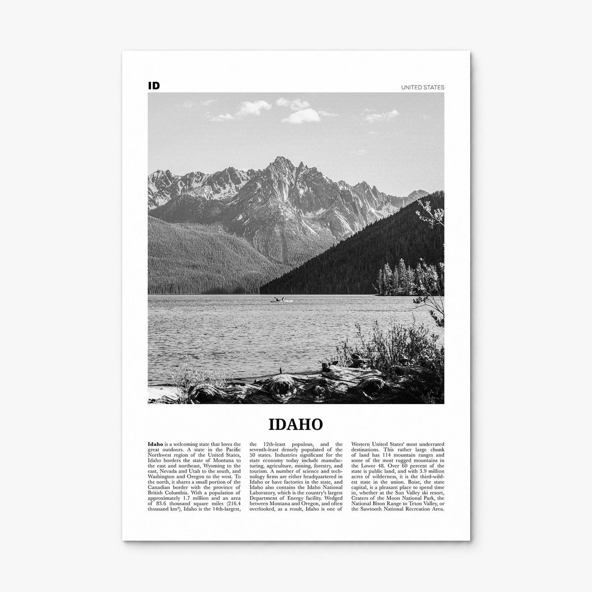 Idaho Newspaper No 1 Poster, print only (unframed)