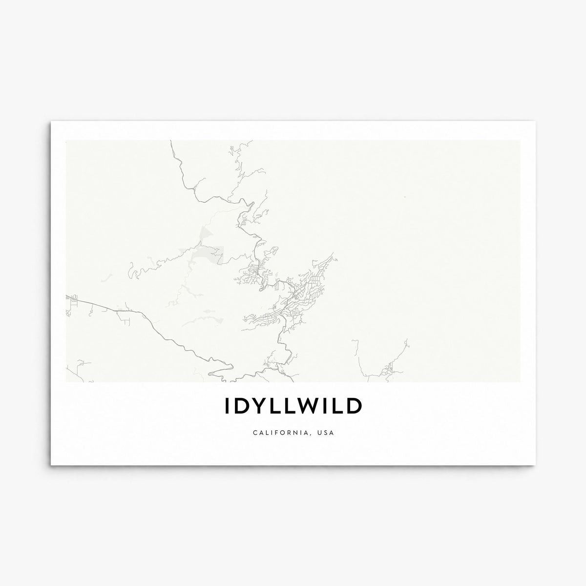 Idyllwild Map Poster, print only (unframed)