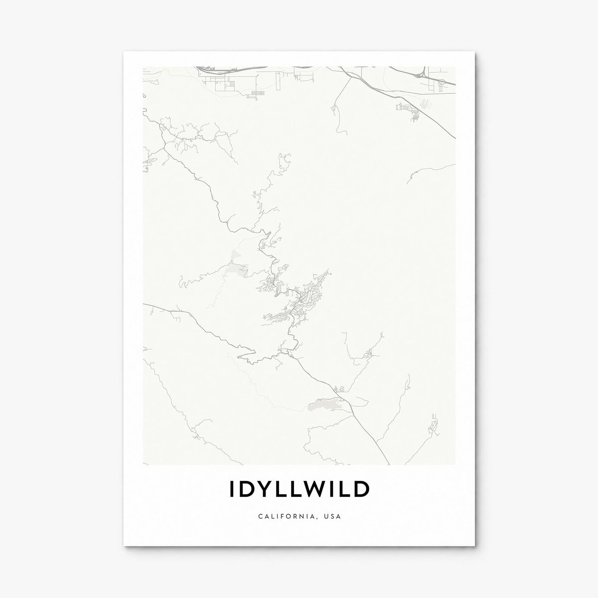 Idyllwild Map Poster, print only (unframed)