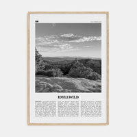 Idyllwild No 1 Poster Natural Wood / 8x12 in Nbourhood Travel B&W Poster