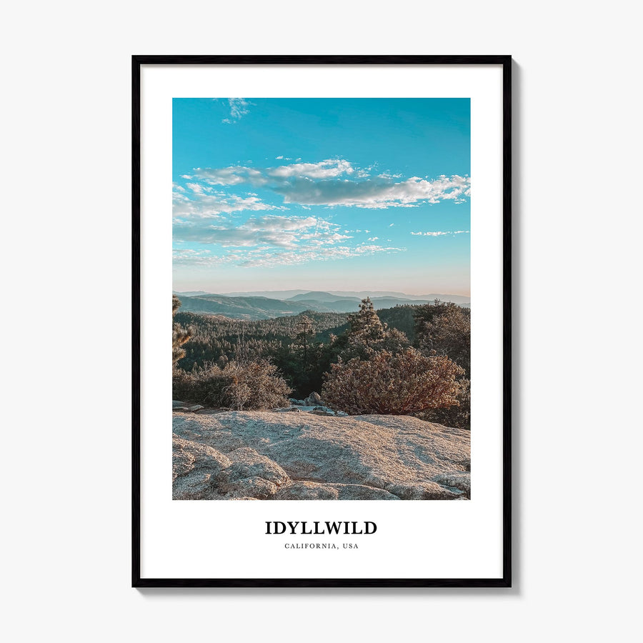Idyllwild Classic Poster, framed poster mockup