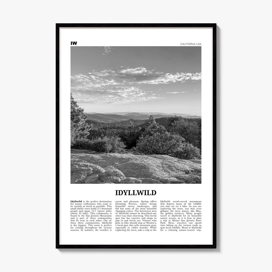 Idyllwild Newspaper No 1 Poster, framed poster mockup