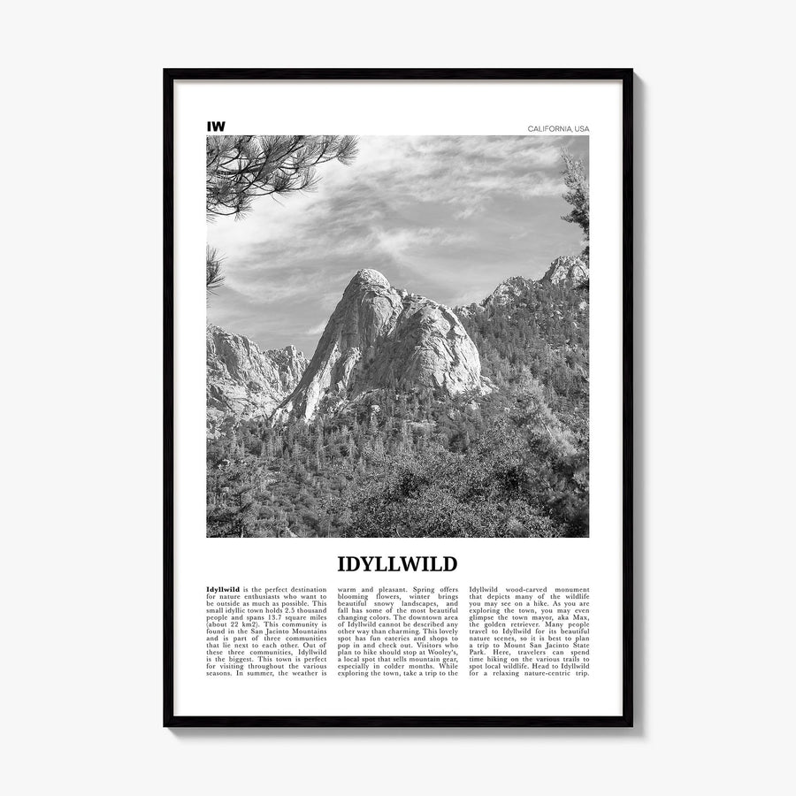 Idyllwild Newspaper No 2 Poster, framed poster mockup
