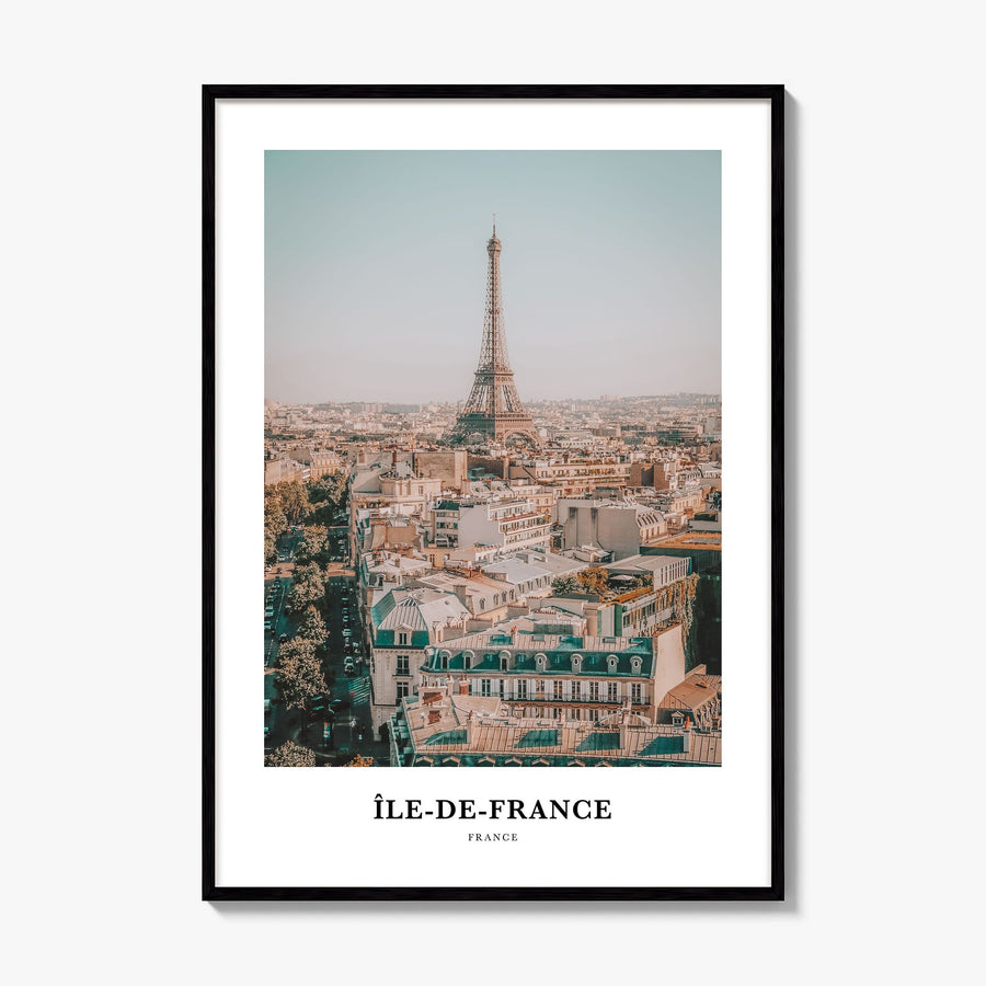 Île-de-France Classic Poster, framed poster mockup