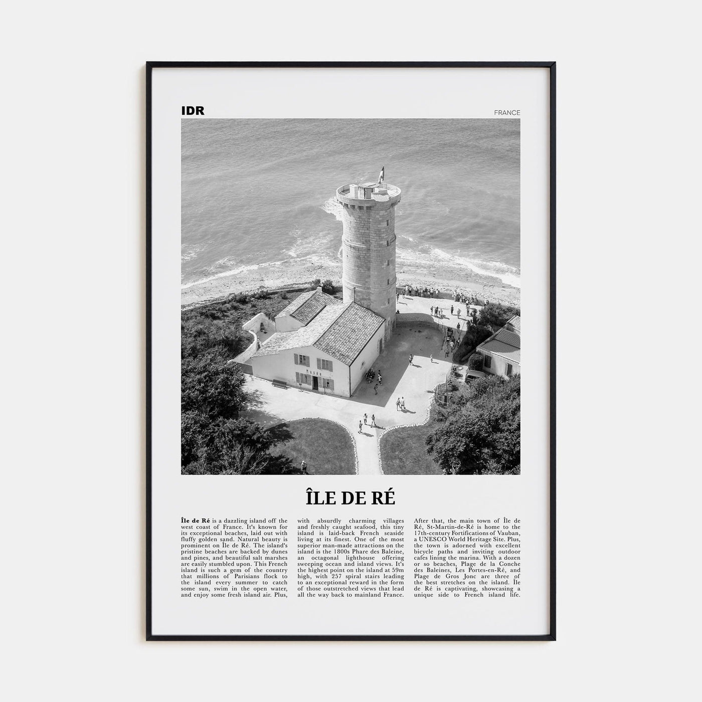 Île de Ré Poster None / 8x12 in Nbourhood Travel B&W Poster