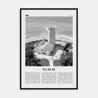 Île de Ré Poster Black Wood / 8x12 in Nbourhood Travel B&W Poster