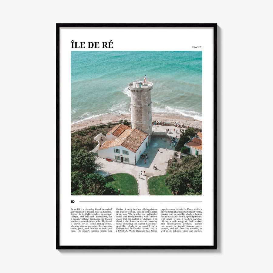 Île de Ré Travel Poster, framed poster mockup