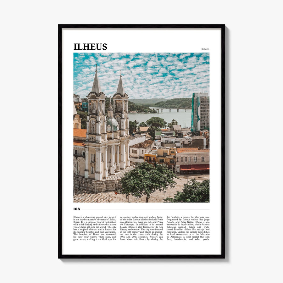Ilhéus Travel Poster, framed poster mockup