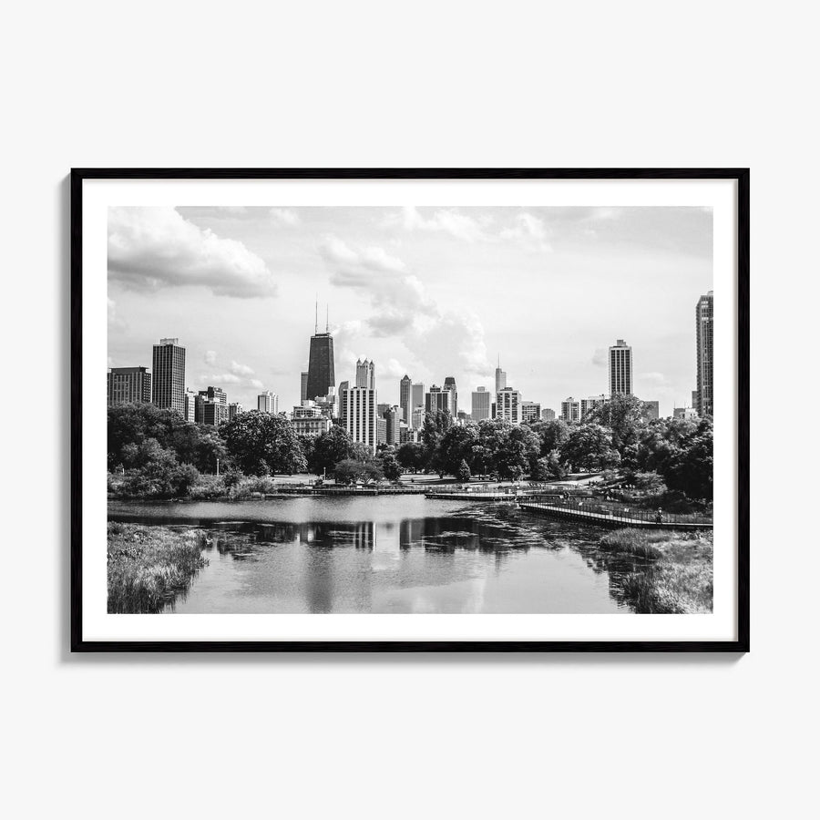 Illinois Photo Poster, framed poster mockup, white border