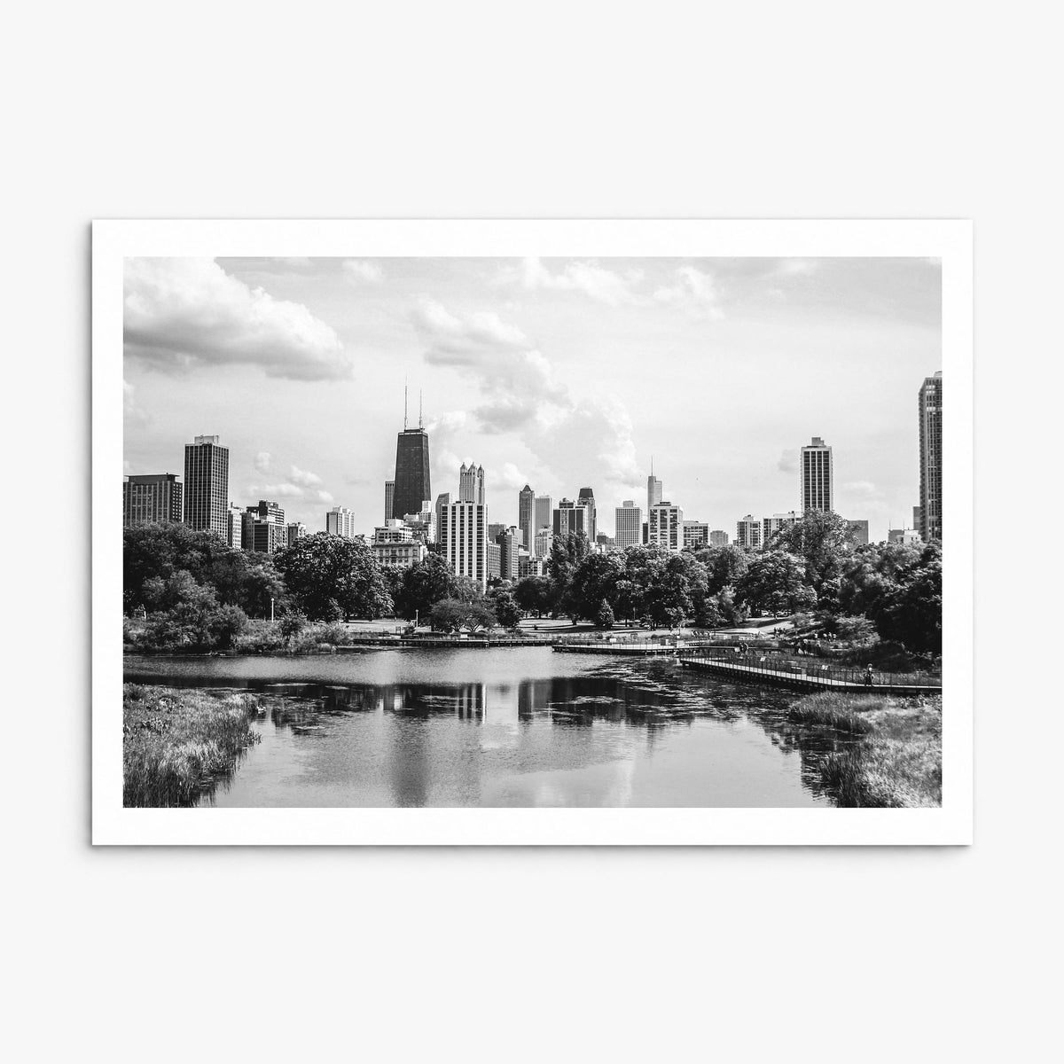 Illinois Photo Poster, print only (unframed), white border