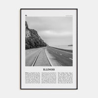 Illinois No 1 Poster None / 8x12 in Nbourhood Travel B&W Poster