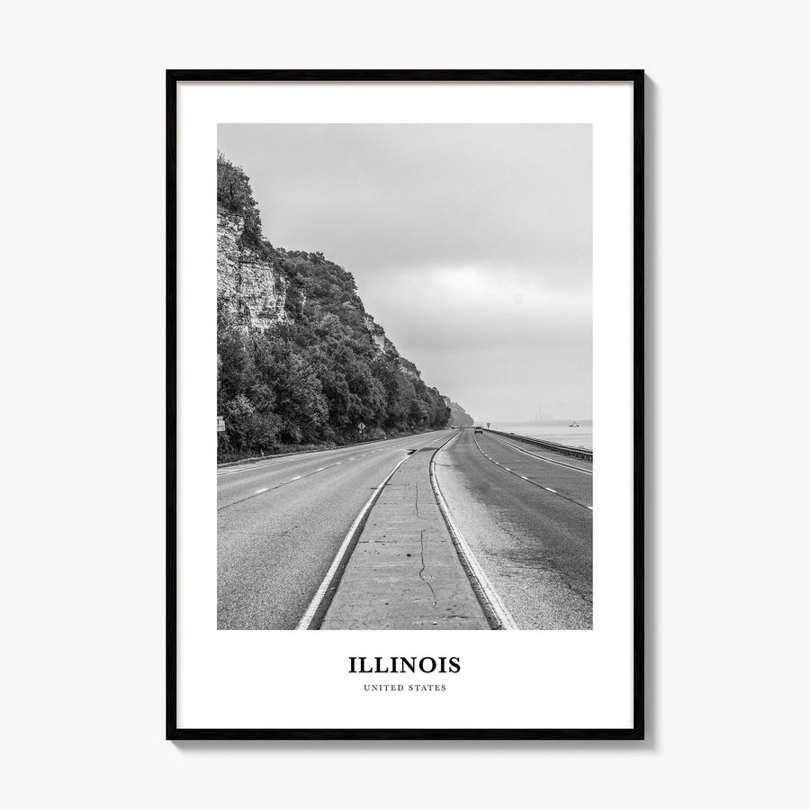 Illinois Classic No 2 Poster, framed poster mockup