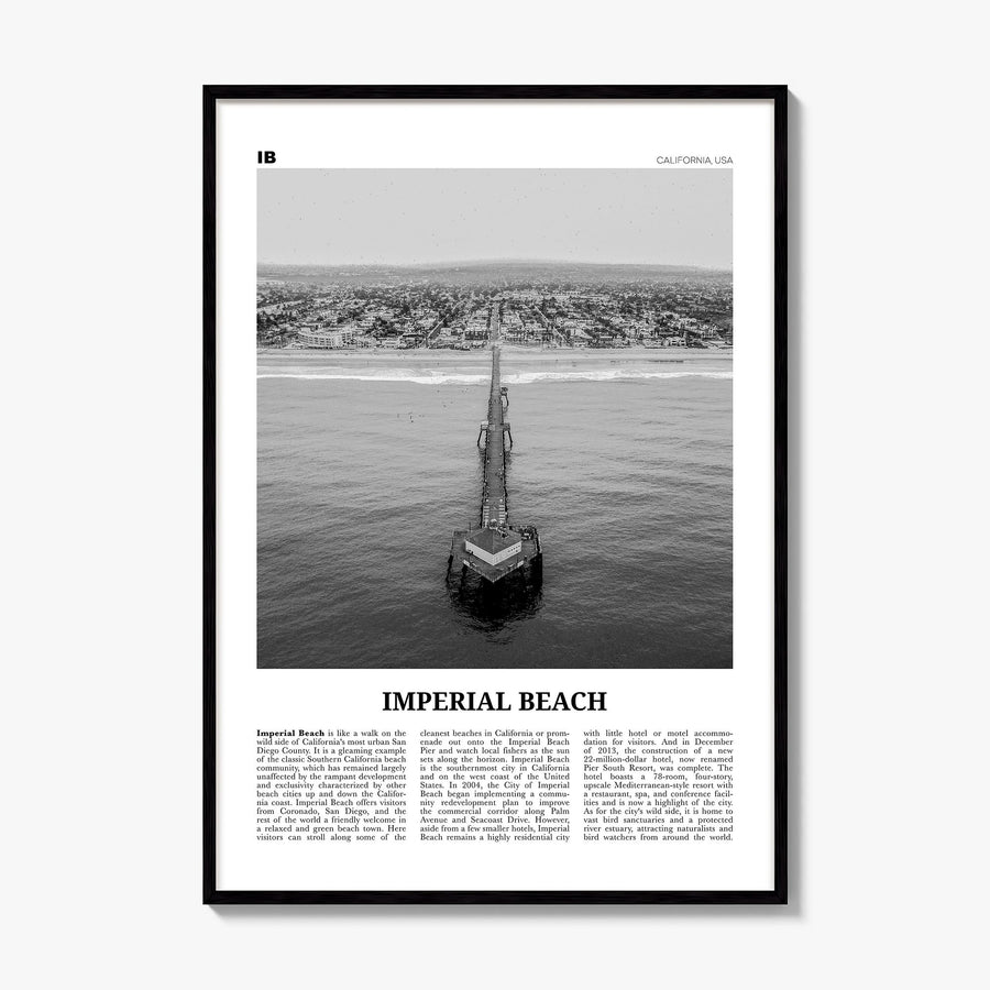 Imperial Beach Newspaper Poster, framed poster mockup