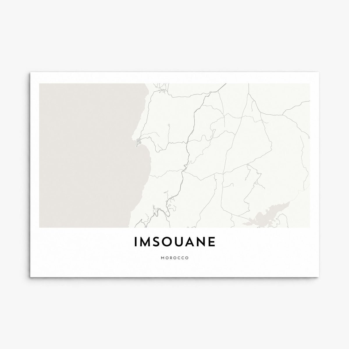 Imsouane Map Poster, print only (unframed)