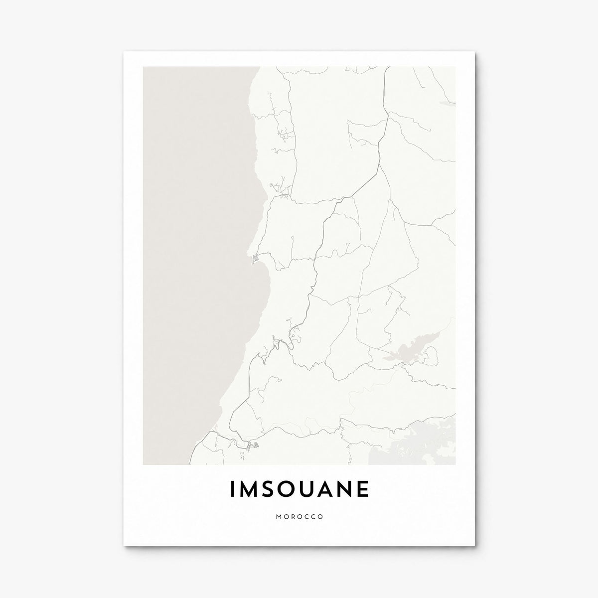 Imsouane Map Poster, print only (unframed)