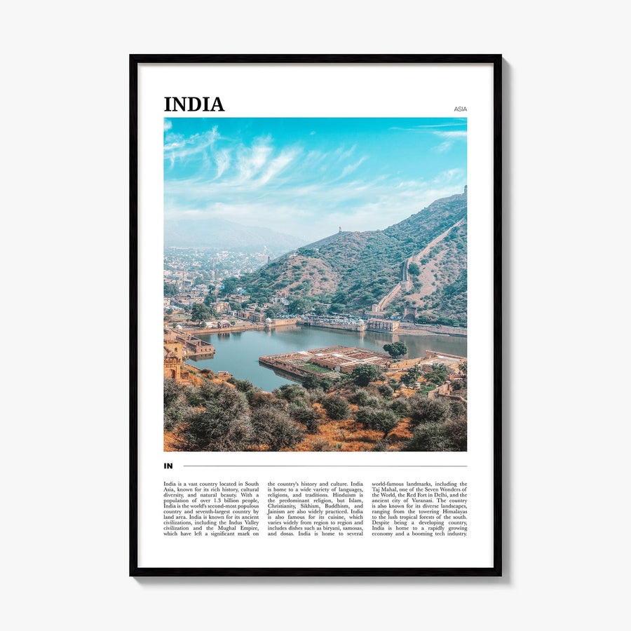 India Travel Poster, framed poster mockup