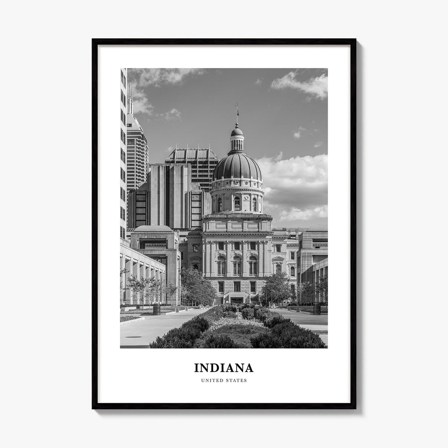 Indiana Classic Poster, framed poster mockup