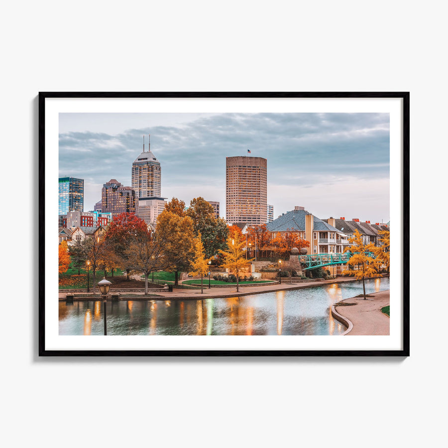 Indianapolis Photo Poster, framed poster mockup, white border