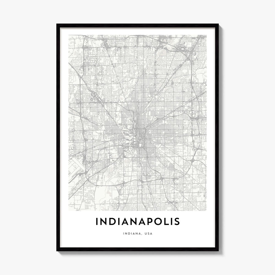 Indianapolis Map Poster, framed poster mockup