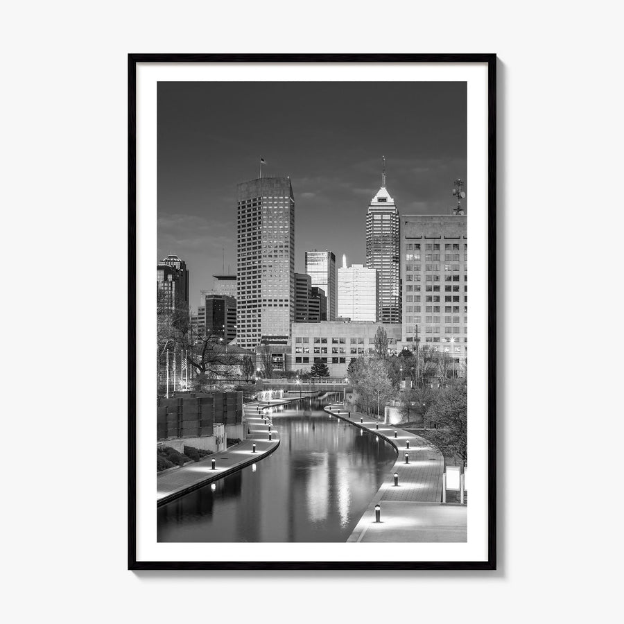 Indianapolis Photo No 2 Poster, framed poster mockup, white border