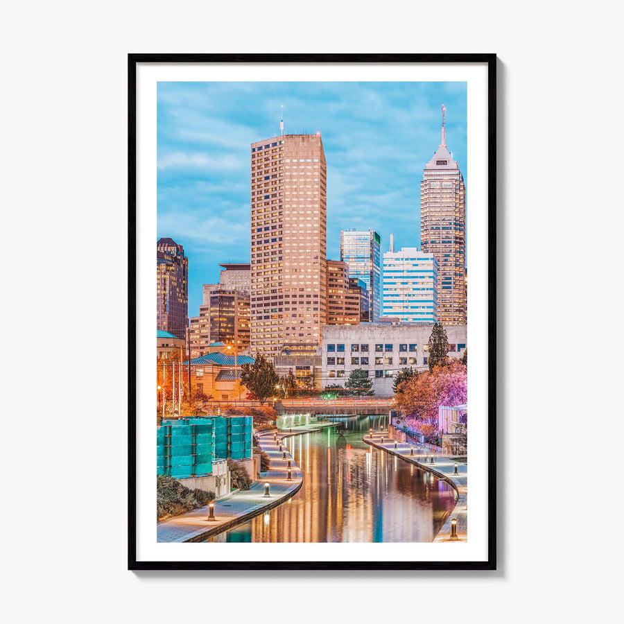 Indianapolis Photo No 1 Poster, framed poster mockup, white border