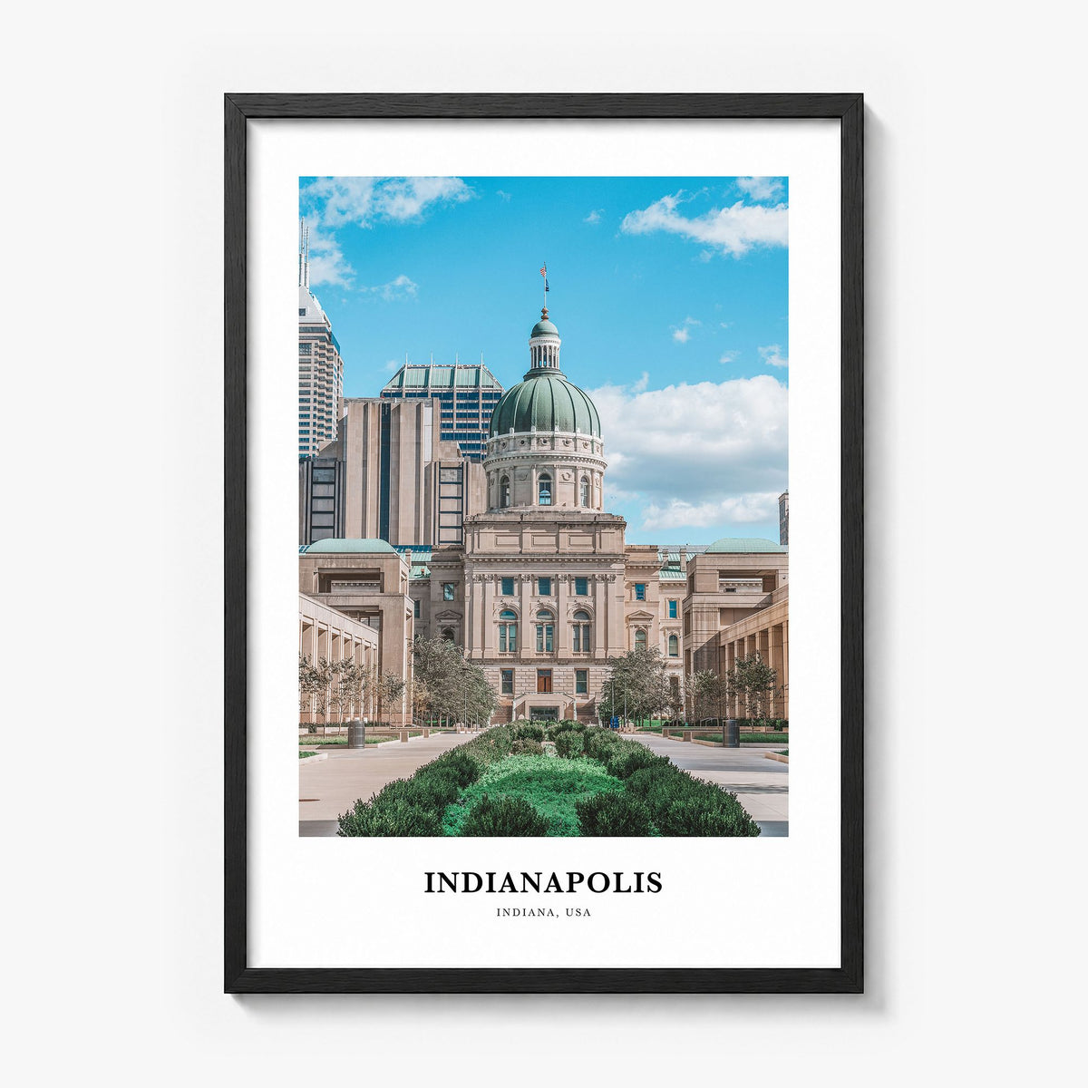 Indianapolis Classic No 2 Poster in a black wood frame