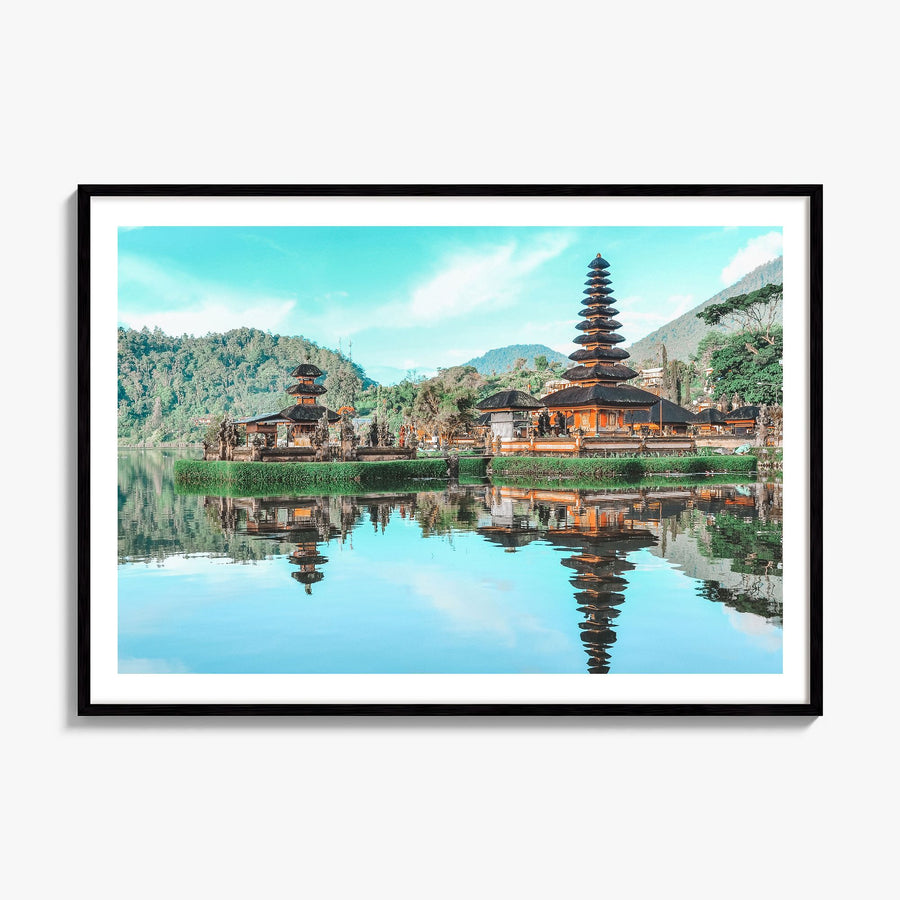Indonesia Photo Poster, framed poster mockup, white border