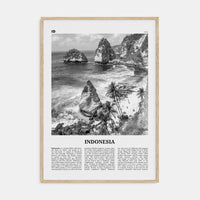 Indonesia No 2 Poster Natural Wood / 8x12 in Nbourhood Travel B&W Poster