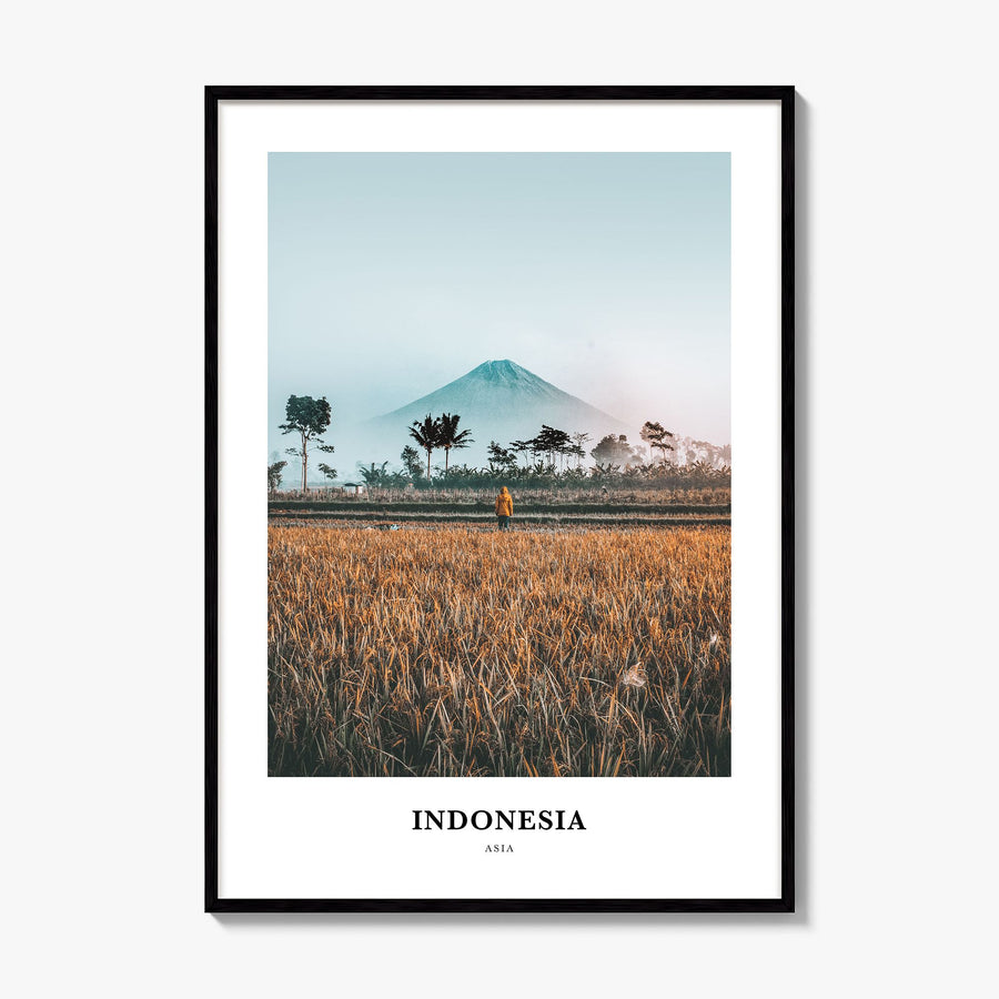 Indonesia Classic Poster, framed poster mockup