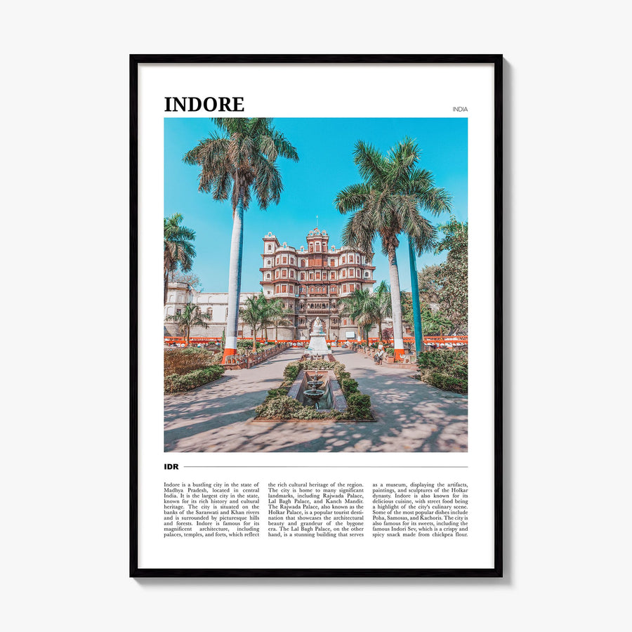 Indore Travel Poster, framed poster mockup