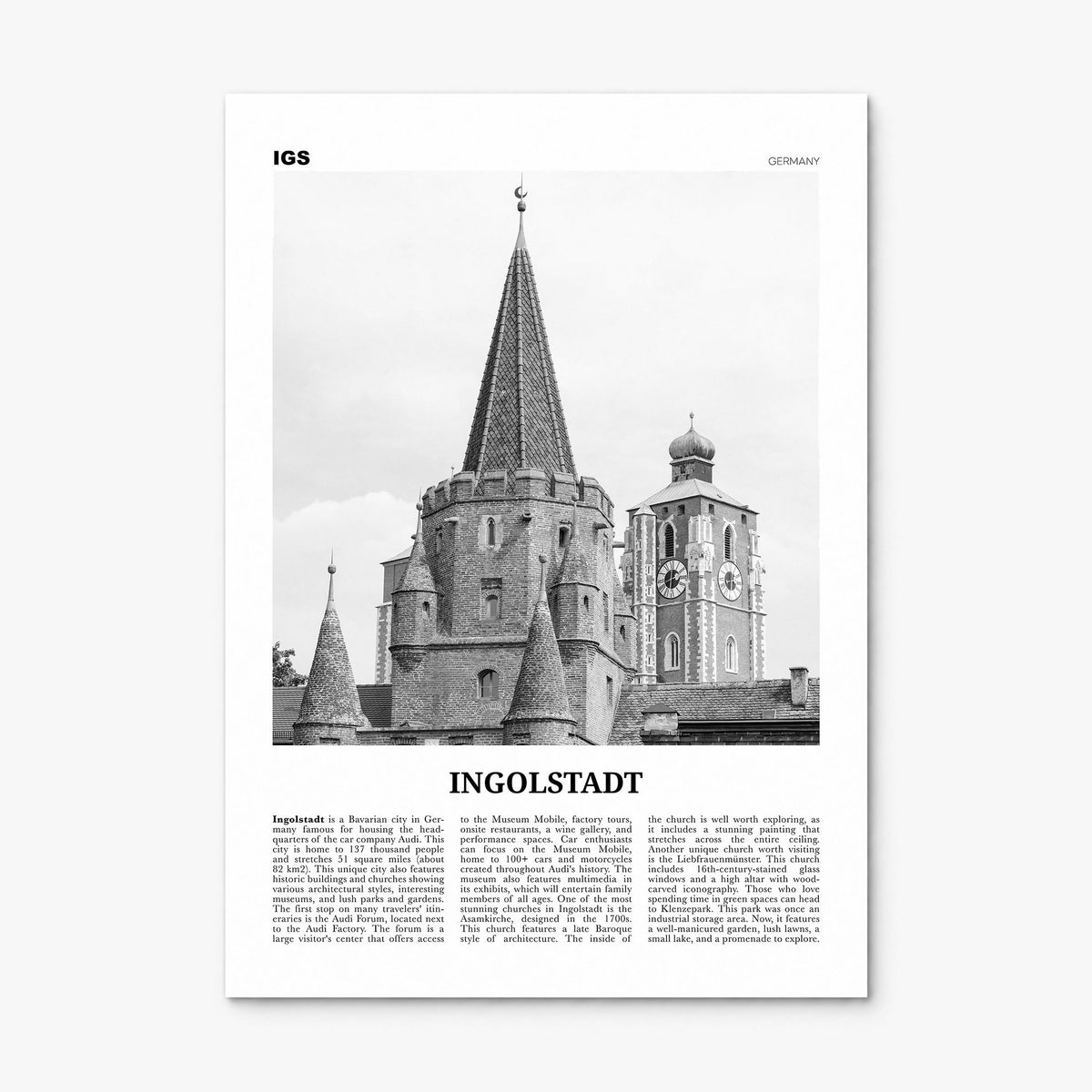 Ingolstadt Newspaper Poster, print only (unframed)