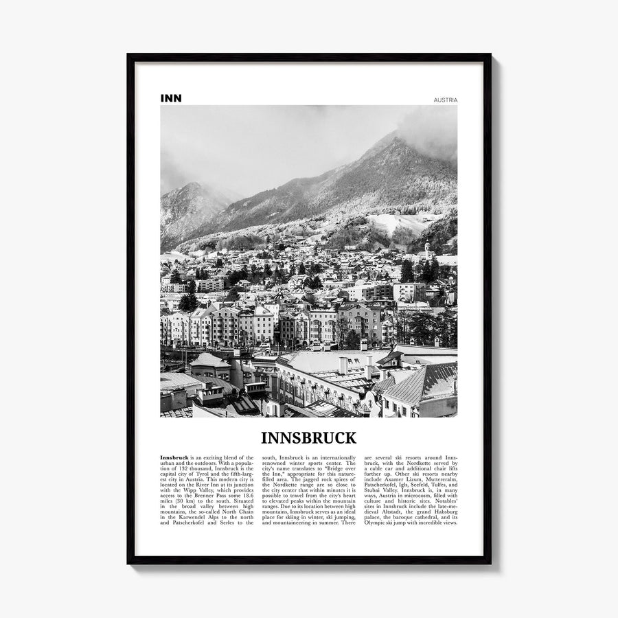 Innsbruck Newspaper Poster, framed poster mockup