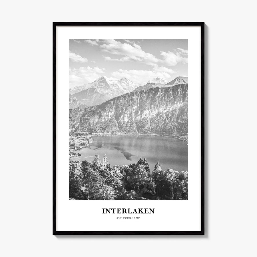 Interlaken Classic Poster, framed poster mockup