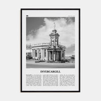 Invercargill Poster Black Wood / 8x12 in Nbourhood Travel B&W Poster